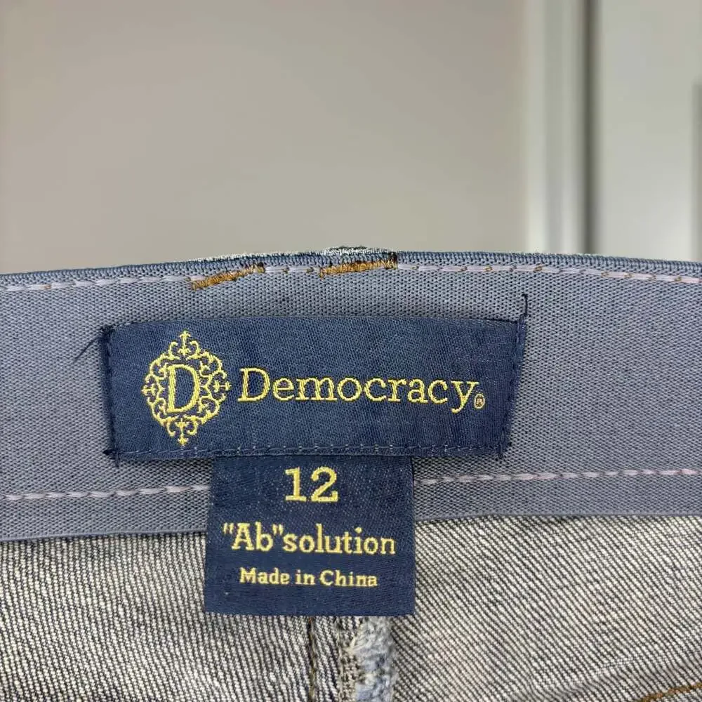 Democracy NEW Absolution high rise cropped jean womens 12 light wash denim